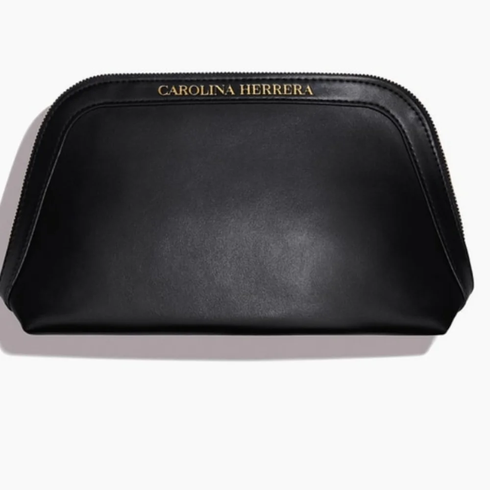 NWT Carolina Herrera Black Cosmetic Bag